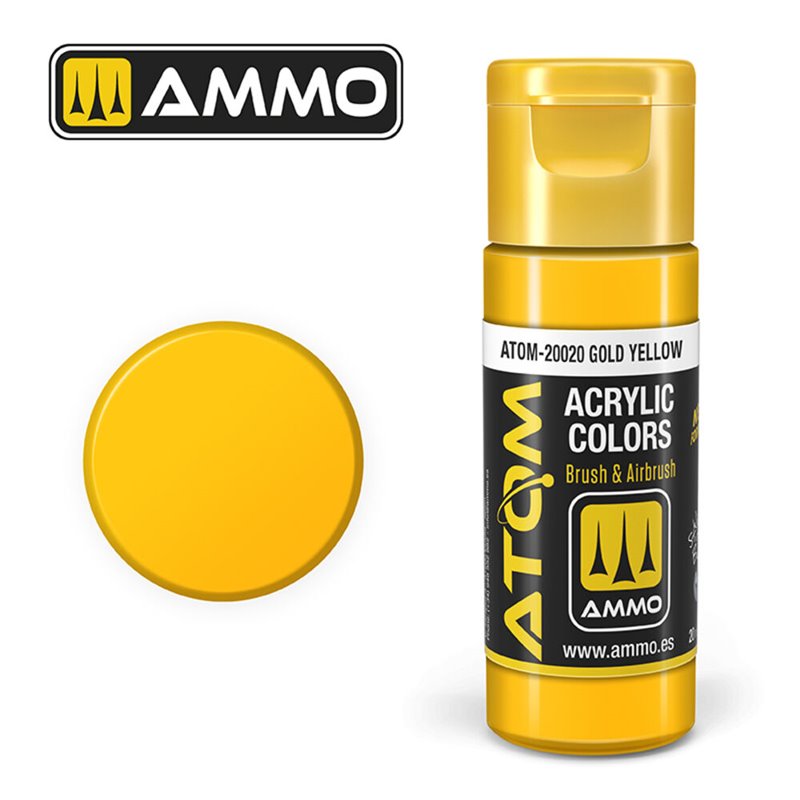 AMMO BY MIG ATOM-20020 ATOM COLOR Gold Yellow 20 ml.