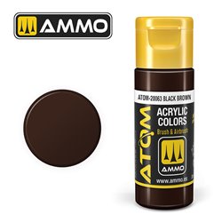 AMMO BY MIG ATOM-20063 ATOM COLOR Black Brown 20 ml.