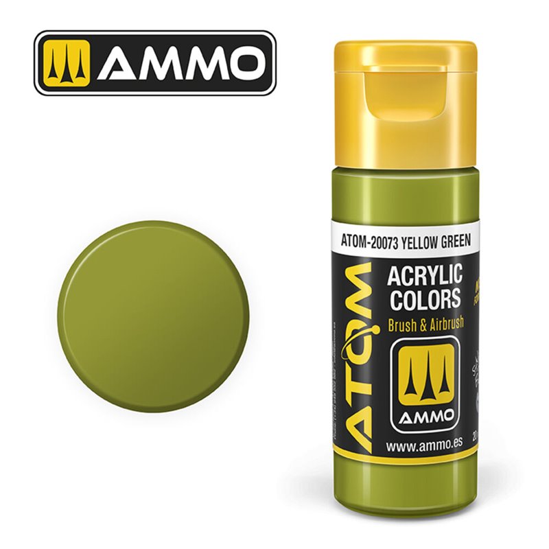 AMMO BY MIG ATOM-20073 ATOM COLOR Yellow Green 20 ml.