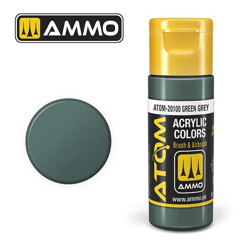 AMMO BY MIG ATOM-20100 ATOM COLOR Green Grey 20 ml.