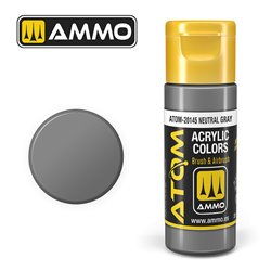 AMMO BY MIG ATOM-20145 ATOM COLOR Neutral Gray 20 ml.