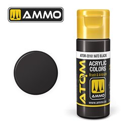 AMMO BY MIG ATOM-20161 ATOM COLOR Nato Black 20 ml.