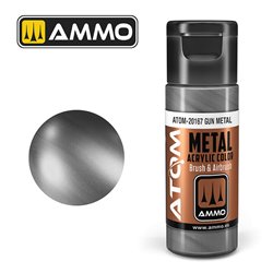 AMMO BY MIG ATOM-20167 ATOM METALLIC Gun Metal 20 ml.