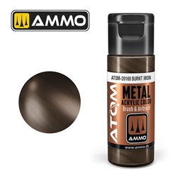 AMMO BY MIG ATOM-20169 ATOM METALLIC Burnt Iron 20 ml.