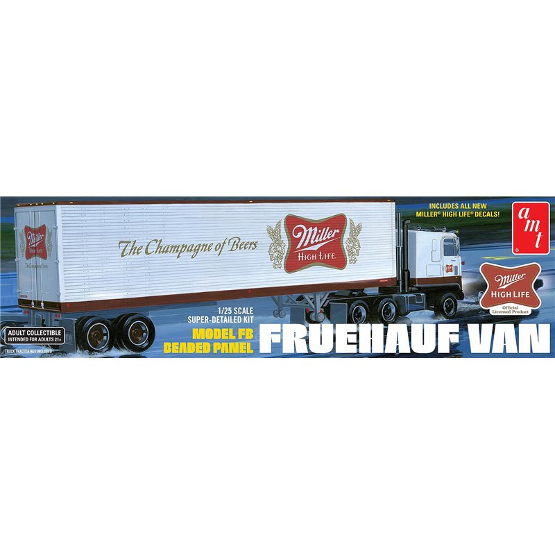 AMT 1234/06 1/25 Miller Beer Fruehauf 40' Semi Trailer