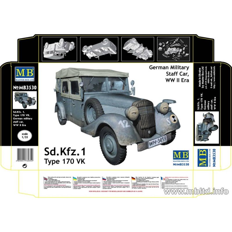 MASTERBOX MB3530 1/35 Kfz. 1 Type 170VK