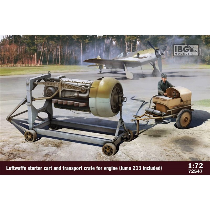 IBG MODELS 72547 1/72 Luftwaffe Starter car & Transport Crate for engine