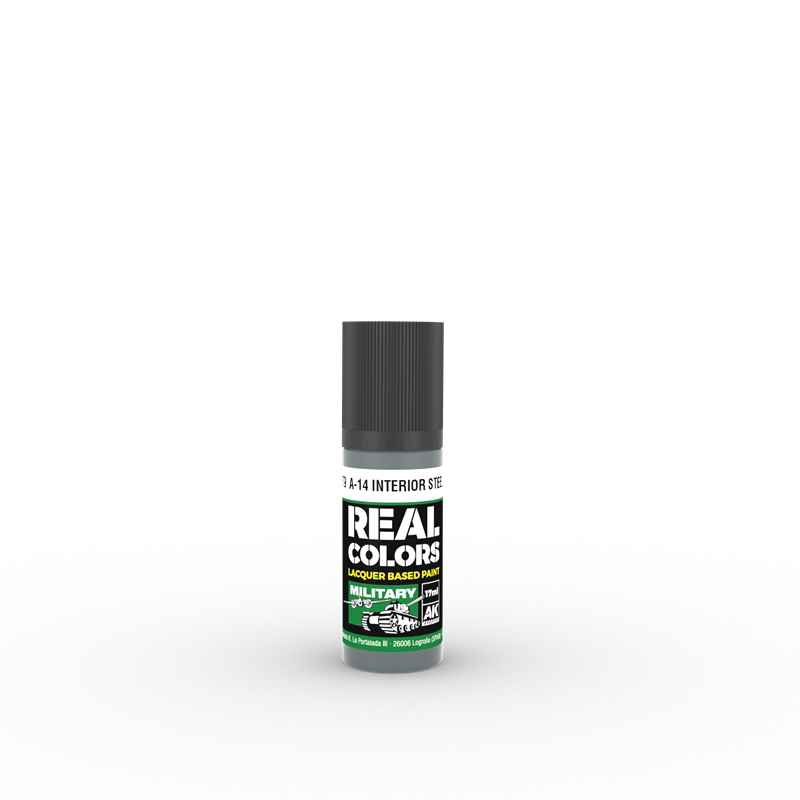 AK INTERACTIVE RC979 REAL COLORS A-14 Interior Steel Grey 17 ml. 