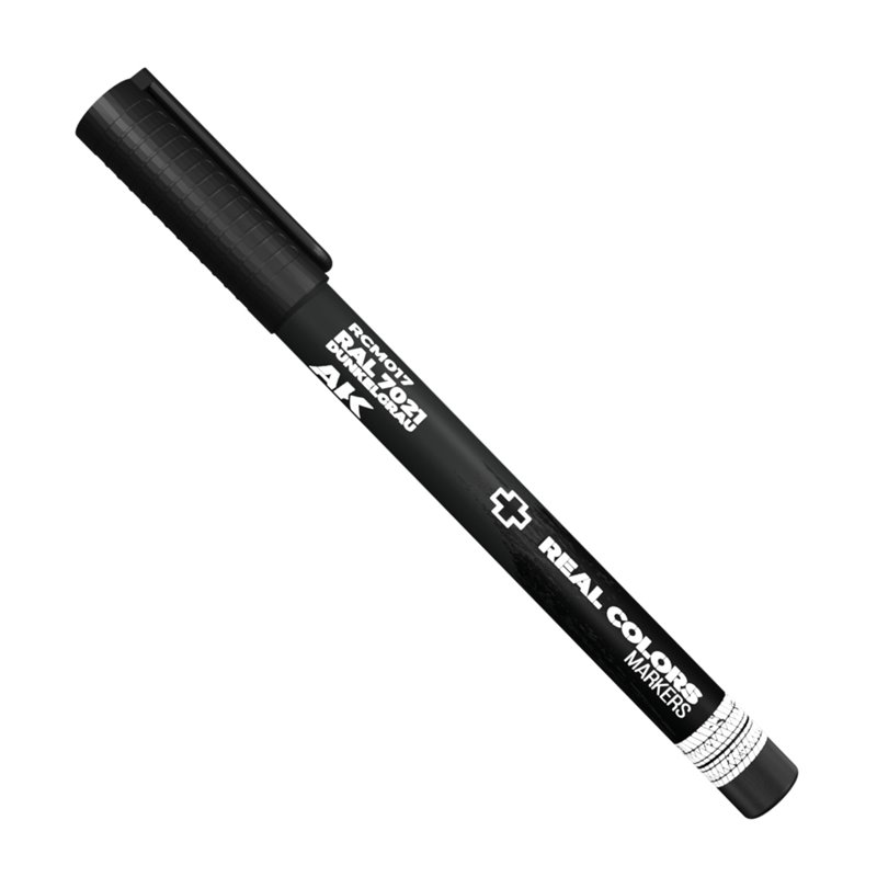 AK INTERACTIVE RCM017 REAL COLORS MARKERS RAL 7021 Dunkelgrau 