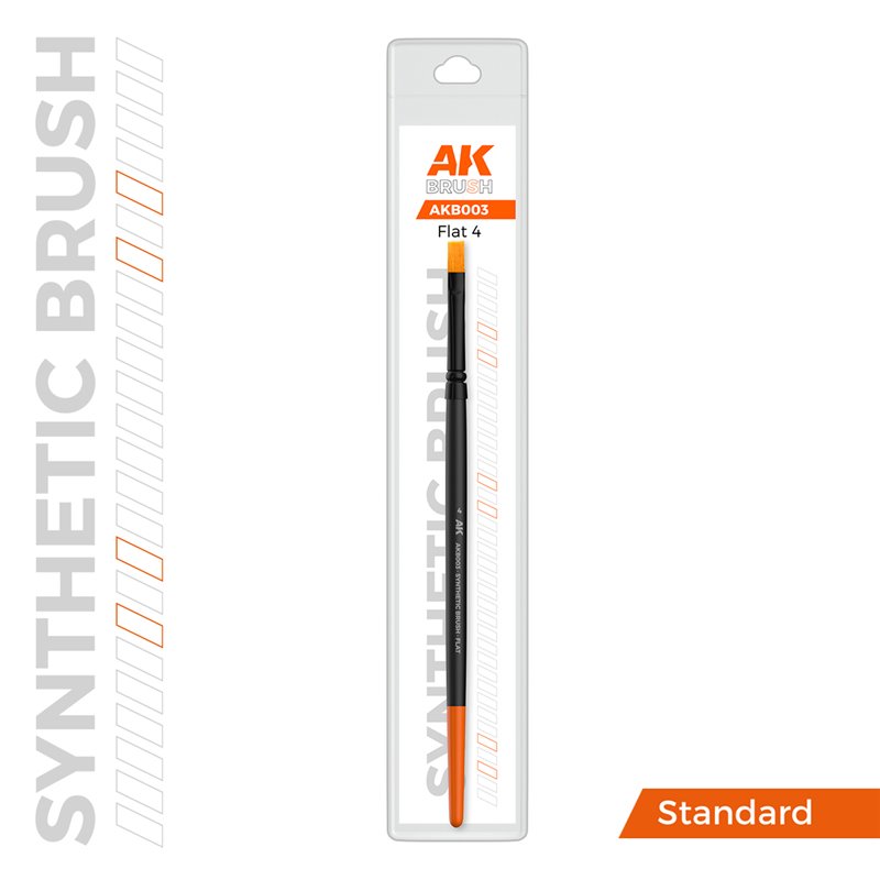 AK INTERACTIVE AKB003 SYNTHETIC BRUSH Flat 4