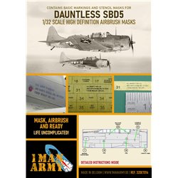 1MANARMY 32DET014 1/32 MASK for Dauntless SBD-5