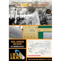 1MANARMY 32DET028 1/32 MASK for Douglas A-20G Havoc Over Europe HK Models
