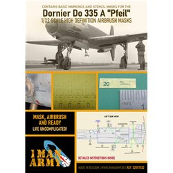 1MANARMY 32DET032 1/32 MASK for Dornier Do 335 A Pfeil All Brands