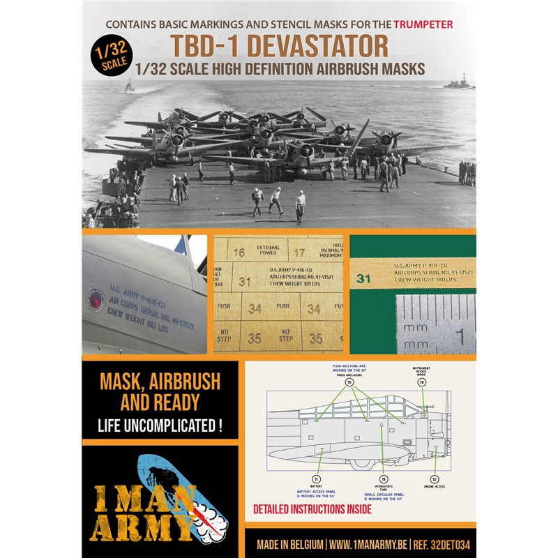 1MANARMY 32DET034 1/32 MASK TBD-1 Devastator