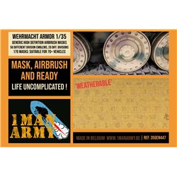 1MANARMY 35GEN447 1/35 MASK for German Wehrmacht Division Emblems