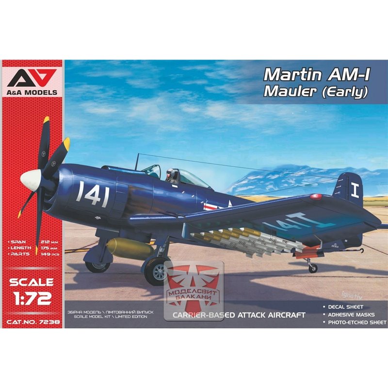 A&A MODELS 7238 1/72 AM-1 "Mauler" (Early  ver.) attack aircraft 