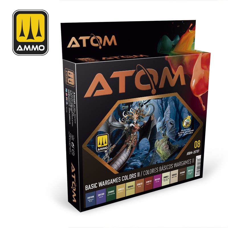 AMMO BY MIG ATOM-20707 ATOM Basic Wargames Colors II AMMO BY MIG ATOM-20707 ATOM Basic Wargames Colors II
