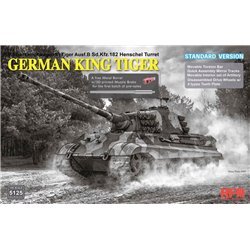 RYE FIELD MODEL RM-5125 1/35 German King Tiger Panzerkampfwagen VI Tiger Ausf.B Sd.Kfz. 182 Henschel Turret