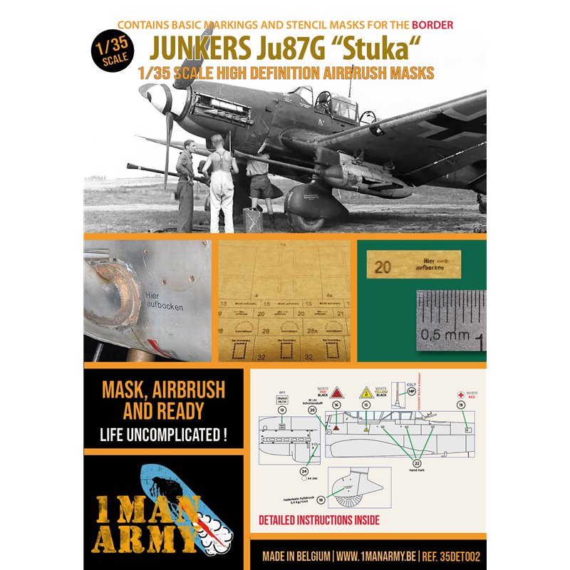 1MANARMY 35DET002 1/35 MASK for Junkers Ju87 G (Border)