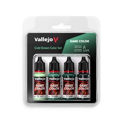 VALLEJO 72.383 GAME COLOR Cold green Color Set (4 colors of 18 ml. set)