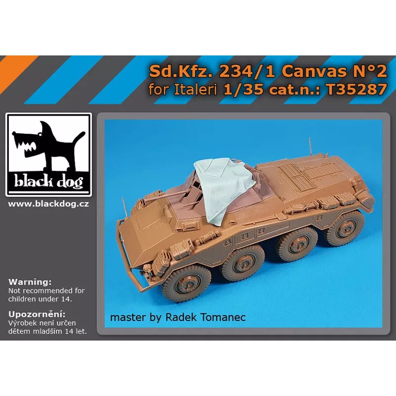 BLACK DOG T35287 1/35 Sd.Kfz. 234/1 Canvas N°2 for Italeri