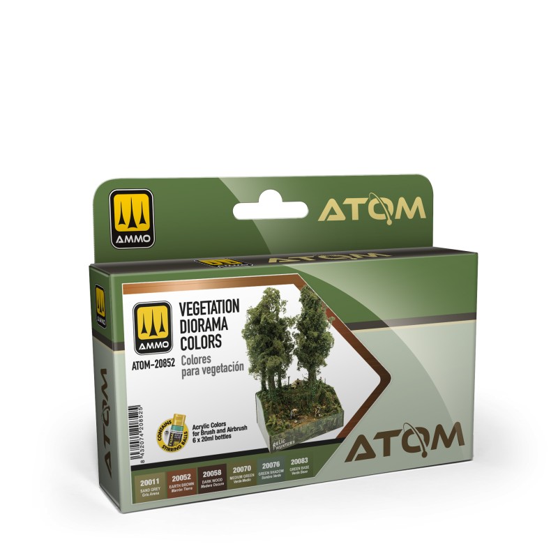 AMMO BY MIG ATOM-20852 ATOM Vegetation Diorama colors Set AMMO BY MIG ATOM-20852 ATOM Vegetation Diorama colors Set