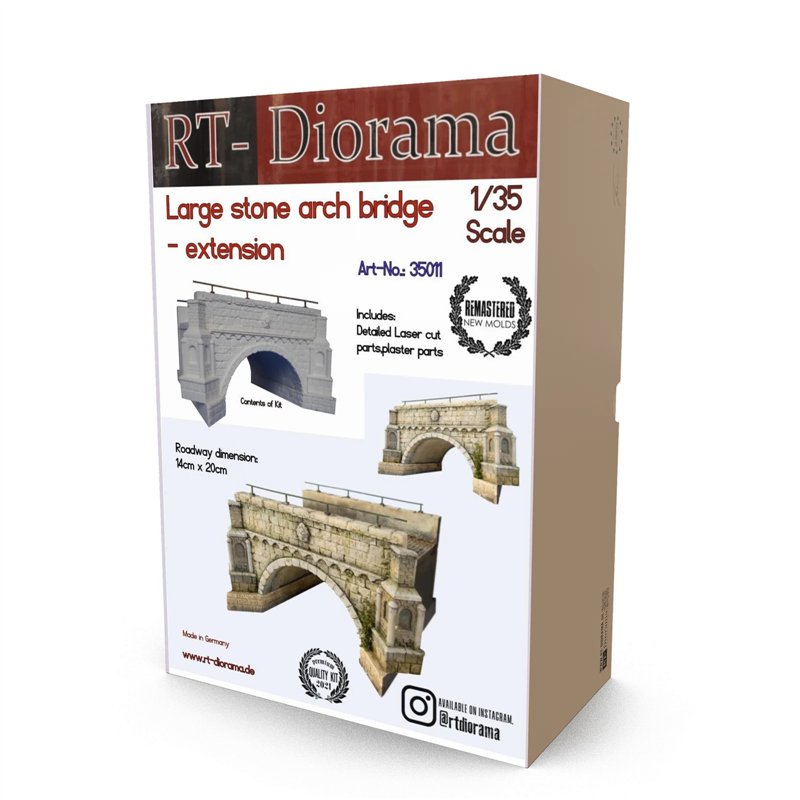 RT-DIORAMA 35011 1/35 Large Stone Arch Bridge - extension      