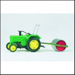 Preiser 17929 HO 1/87 Tracteur agricole avec rouleau