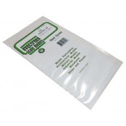 EVERGREEN EG3025 V-Groove White Sheet "Passenger Car Siding" (0,64 mm) of Styrene 150 x 0,75 x 300 mm (1p.)