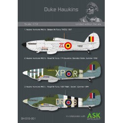 HMH PUBLICATIONS DH-D72-001 1/72 Duke Hawkins Hawker Hurricane Mk.IIb/c