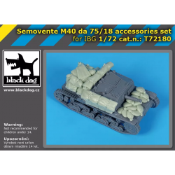 BLACK DOG T72180 1/72 Semovente M 40 da 75/18 accessories set for IBG