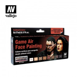 VALLEJO 72.865 Game Air Set Face Painting (8) by Angel Giraldez Special Set 17ml.