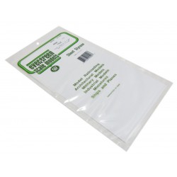 EVERGREEN EG4502 Squared White Sheet (2,1 x 0,42 mm) of Styrene 150 x 1 x 300 mm (1p.)