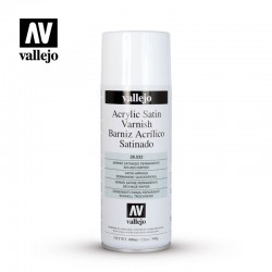 VALLEJO 28.532 Aerosol Satin Varnish Aerosol Varnish 400 ml.