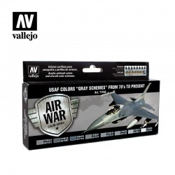 VALLEJO 71.156 Model Air USAF Colors Grey Schemes (8) USAF 17 ml.