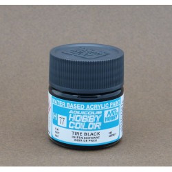 GUNZE H77 Aqueous Hobby Colors (10 ml) Tire Black