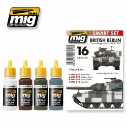 AMMO BY MIG A.MIG-7150 Paint Set British Berlin Camo Colors 1988-1991 4x17ml