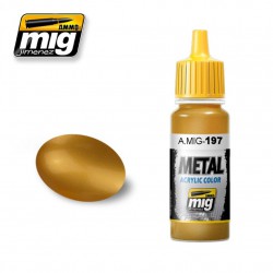 AMMO BY MIG A.MIG-0197 METALLIC Brass 17 ml.