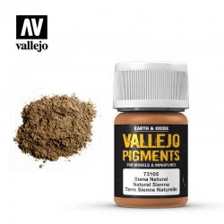 VALLEJO 73.105 Pigments Natural Sienna Color 35 ml.
