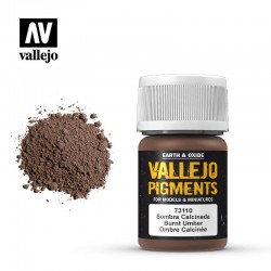 VALLEJO 73.110 Pigments Burnt Umber Color 35 ml.