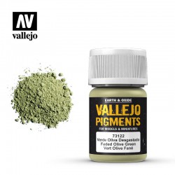 VALLEJO 73.122 Pigments Faded Olive Green Color 35 ml.