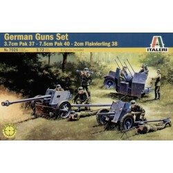 ITALERI 7026 1/72 German Guns Set: PAK35-PAK40-FLAK38